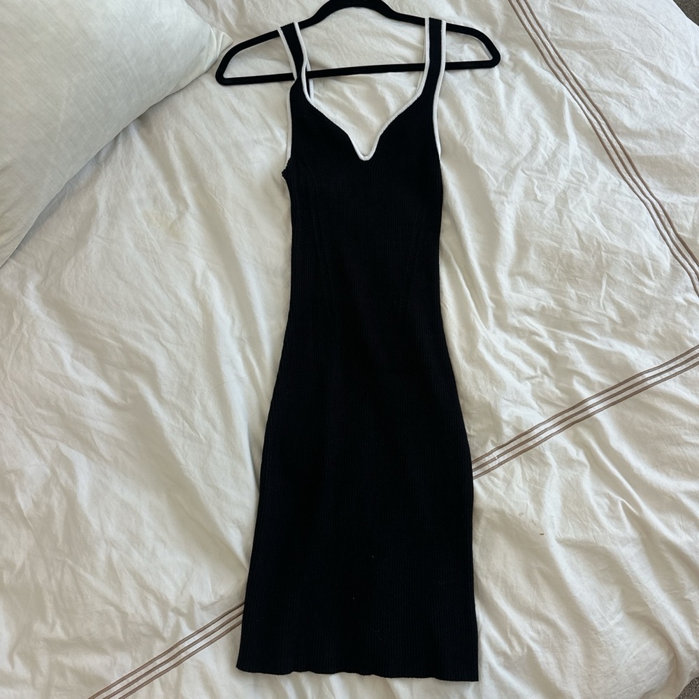 Abercrombie Black and White Ribbed Women's Dress